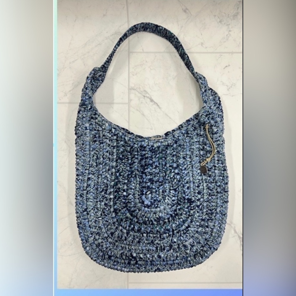 The Sak Blue Textured Hobo Bag